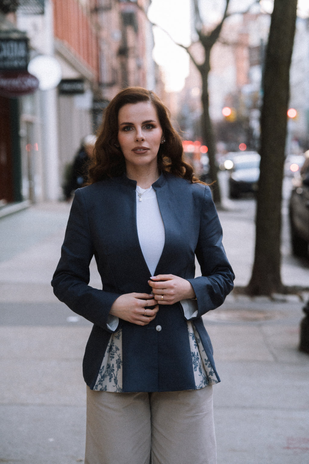 Floraison Nocturne Blazer by Baltér Warsaw – detail view