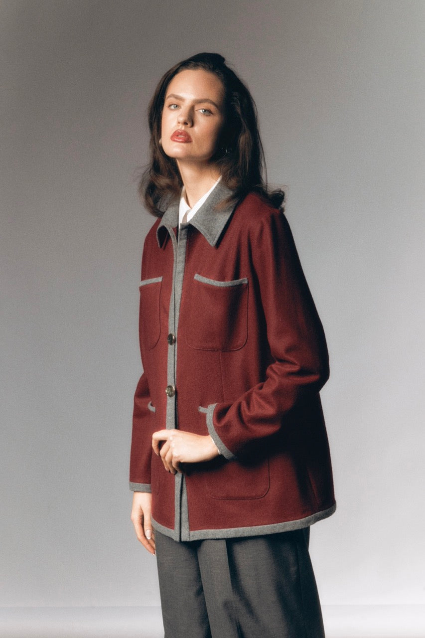 Bordeaux Overshirt – Women's Top | Baltér Warsaw
